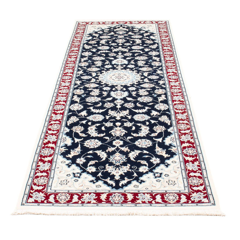 Alfombra de pasillo Alfombra Persa - Nain - Prima - 259 x 80 cm - azul oscuro