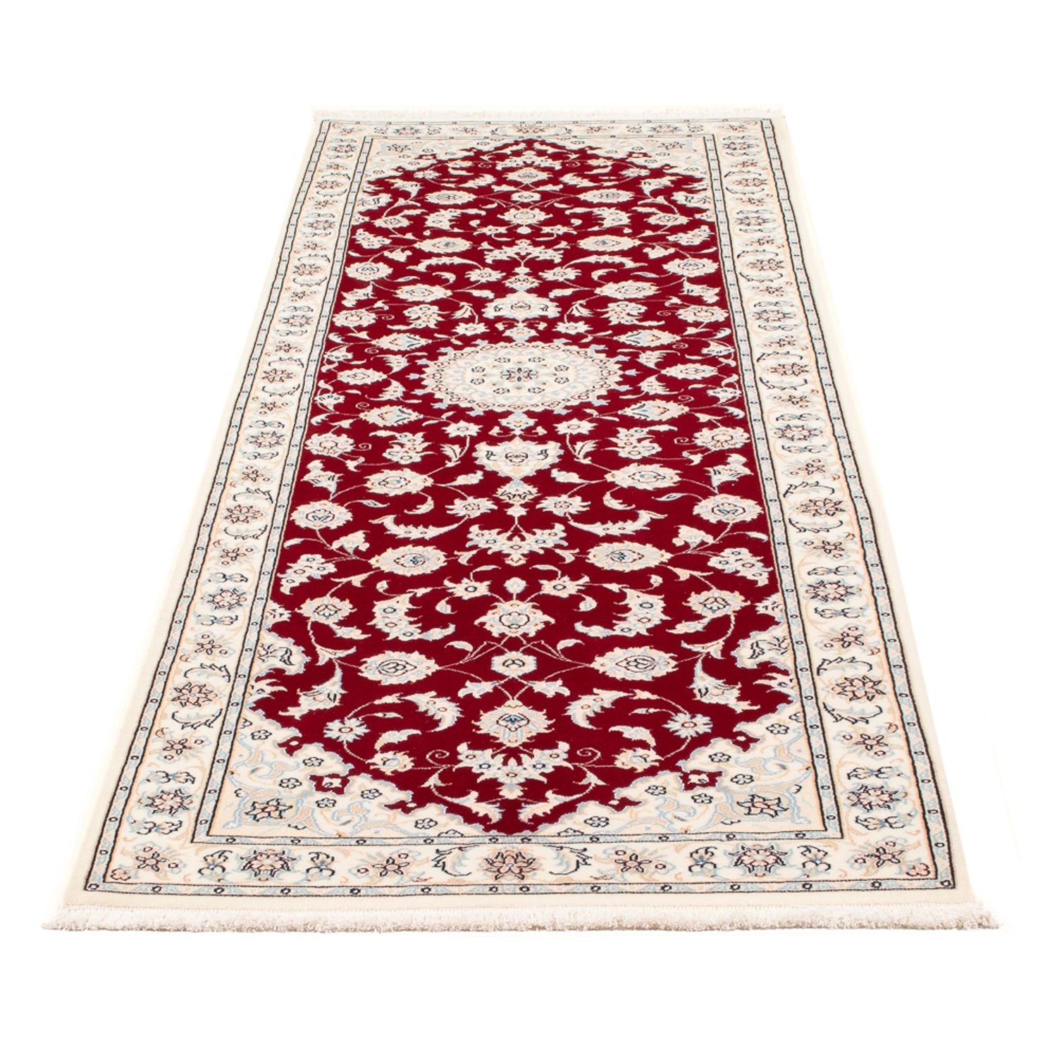 Alfombra de pasillo Alfombra Persa - Nain - Prima - 248 x 81 cm - rojo