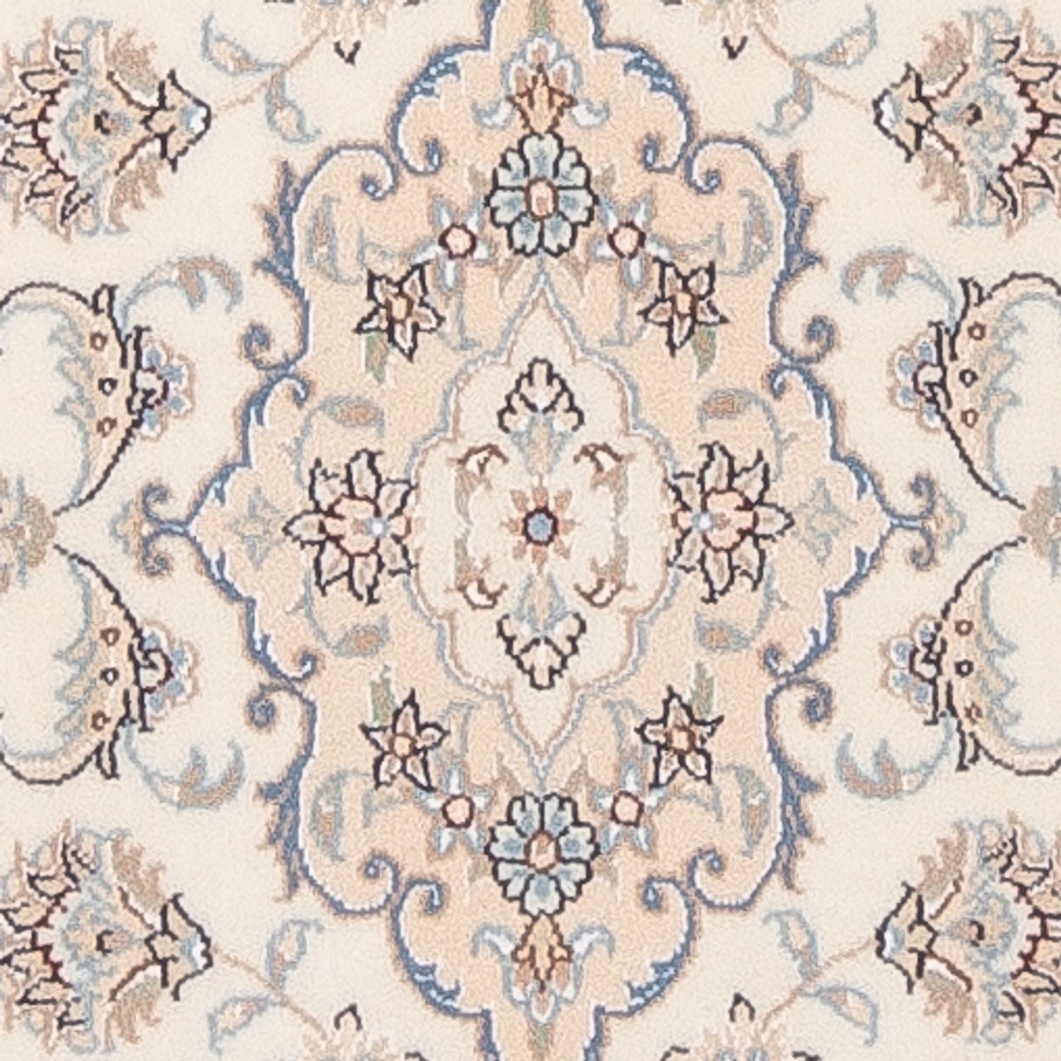 Alfombra de pasillo Alfombra Persa - Nain - Prima - 253 x 82 cm - crema