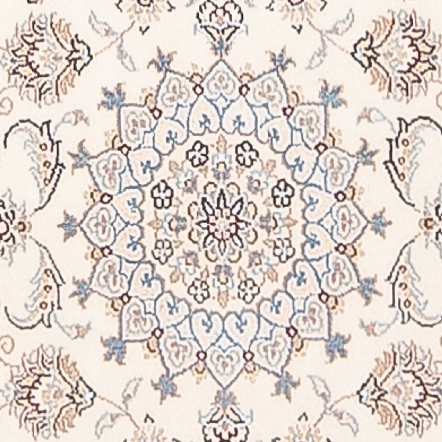 Alfombra de pasillo Alfombra Persa - Nain - Prima - 249 x 82 cm - crema