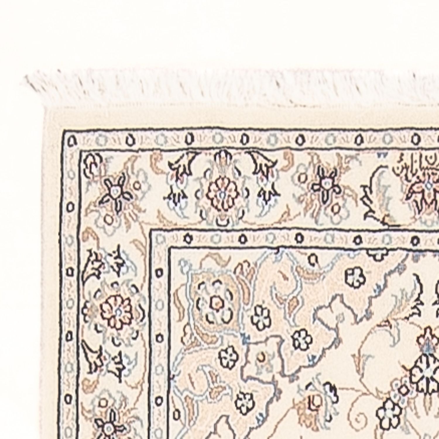 Alfombra de pasillo Alfombra Persa - Nain - Prima - 249 x 82 cm - crema