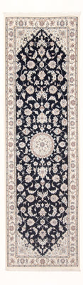 Alfombra de pasillo Alfombra Persa - Nain - Prima - 245 x 80 cm - azul oscuro