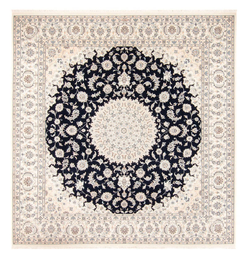 Alfombra persa - Nain cuadrado  - 259 x 247 cm - azul oscuro