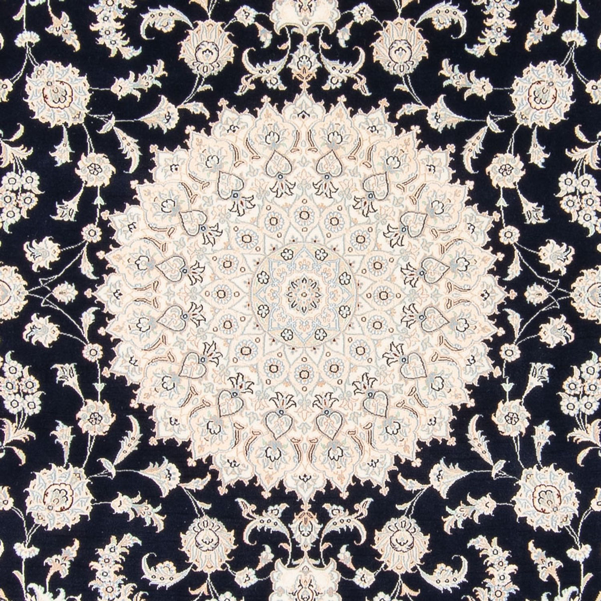 Alfombra persa - Nain cuadrado  - 259 x 247 cm - azul oscuro