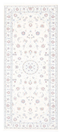 Alfombra de pasillo Alfombra Persa - Nain - Real - 197 x 82 cm - crema