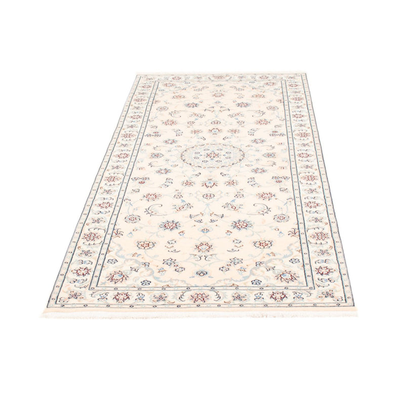 Alfombra de pasillo Alfombra Persa - Nain - Real - 197 x 82 cm - crema