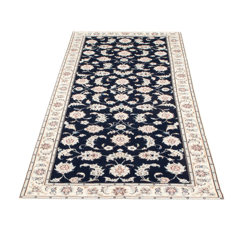 Alfombra de pasillo Alfombra Persa - Nain - Real - 205 x 78 cm - azul oscuro