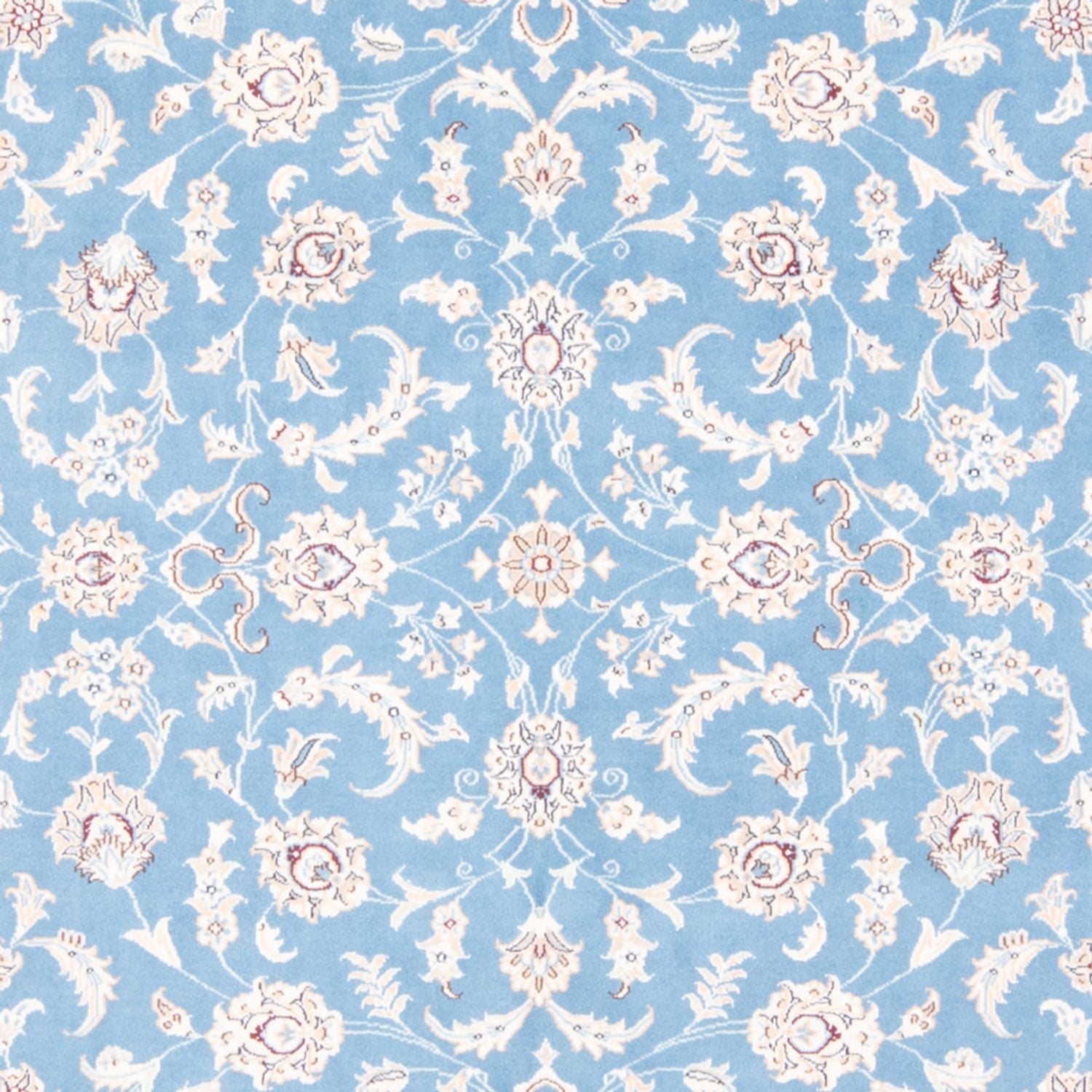 Alfombra Persa - Nain - Real - 196 x 150 cm - azul claro