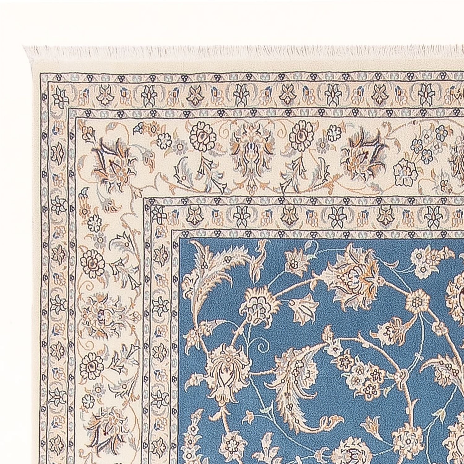 Alfombra Persa - Nain - Prima - 294 x 197 cm - azul claro