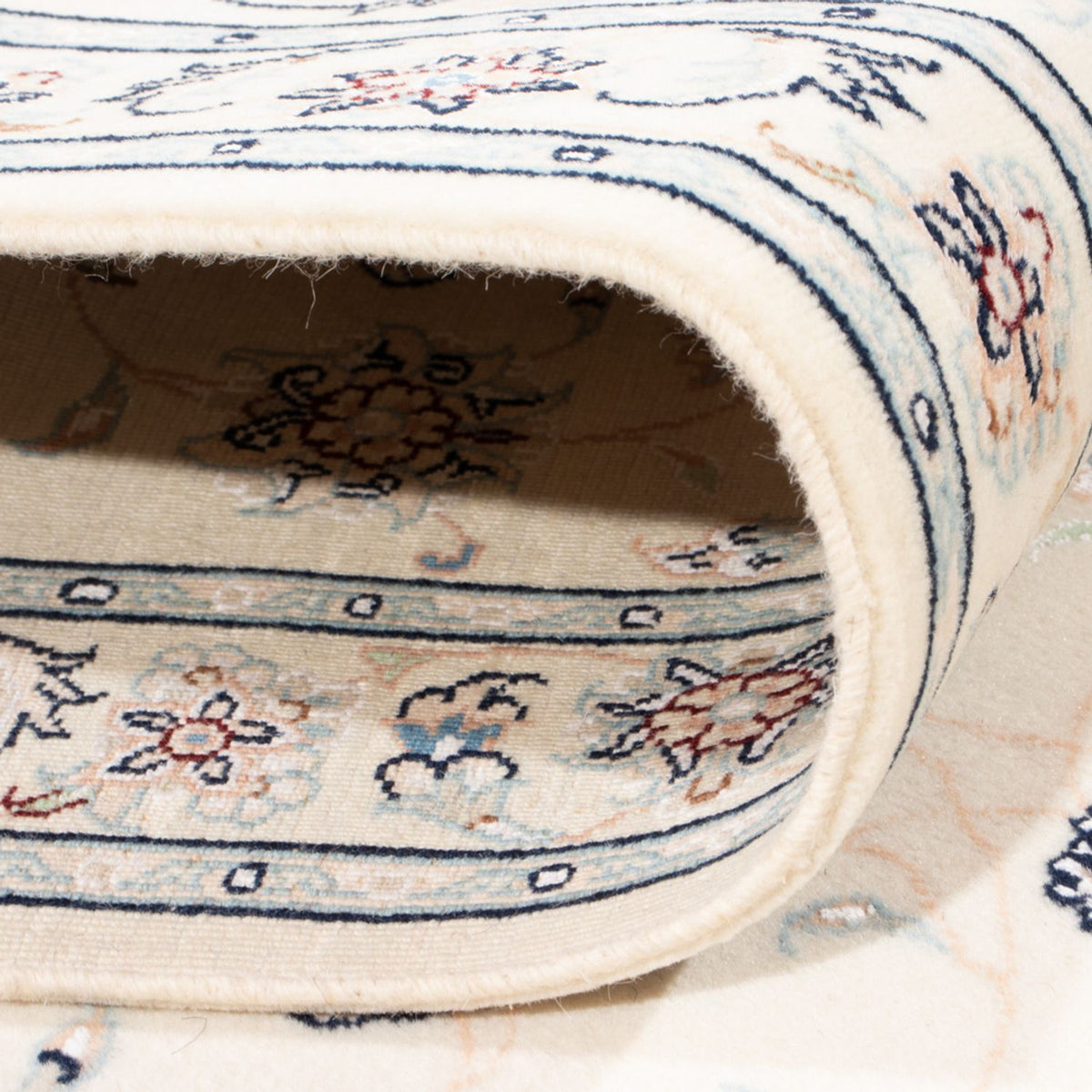 Alfombra de pasillo Alfombra Persa - Nain - Real - 197 x 78 cm - crema