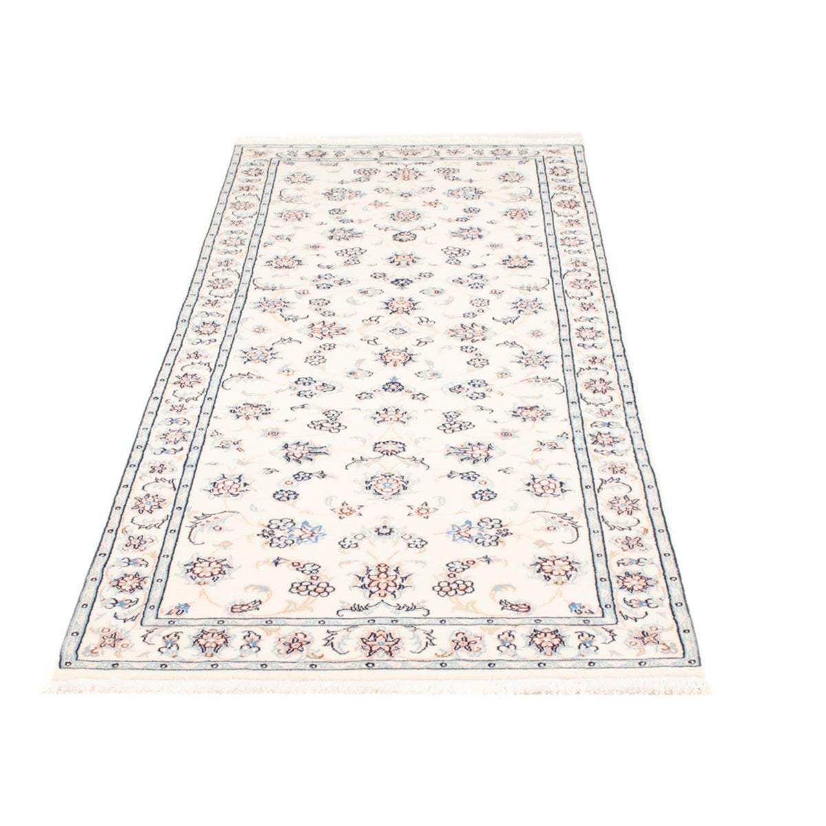 Alfombra de pasillo Alfombra Persa - Nain - Real - 197 x 78 cm - crema