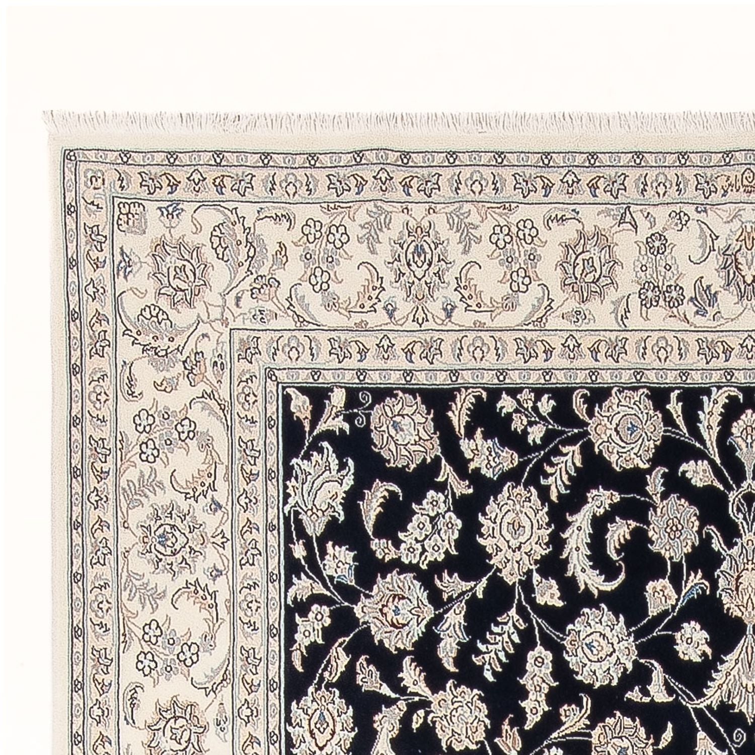 Alfombra Persa - Nain - Prima - 303 x 196 cm - azul oscuro