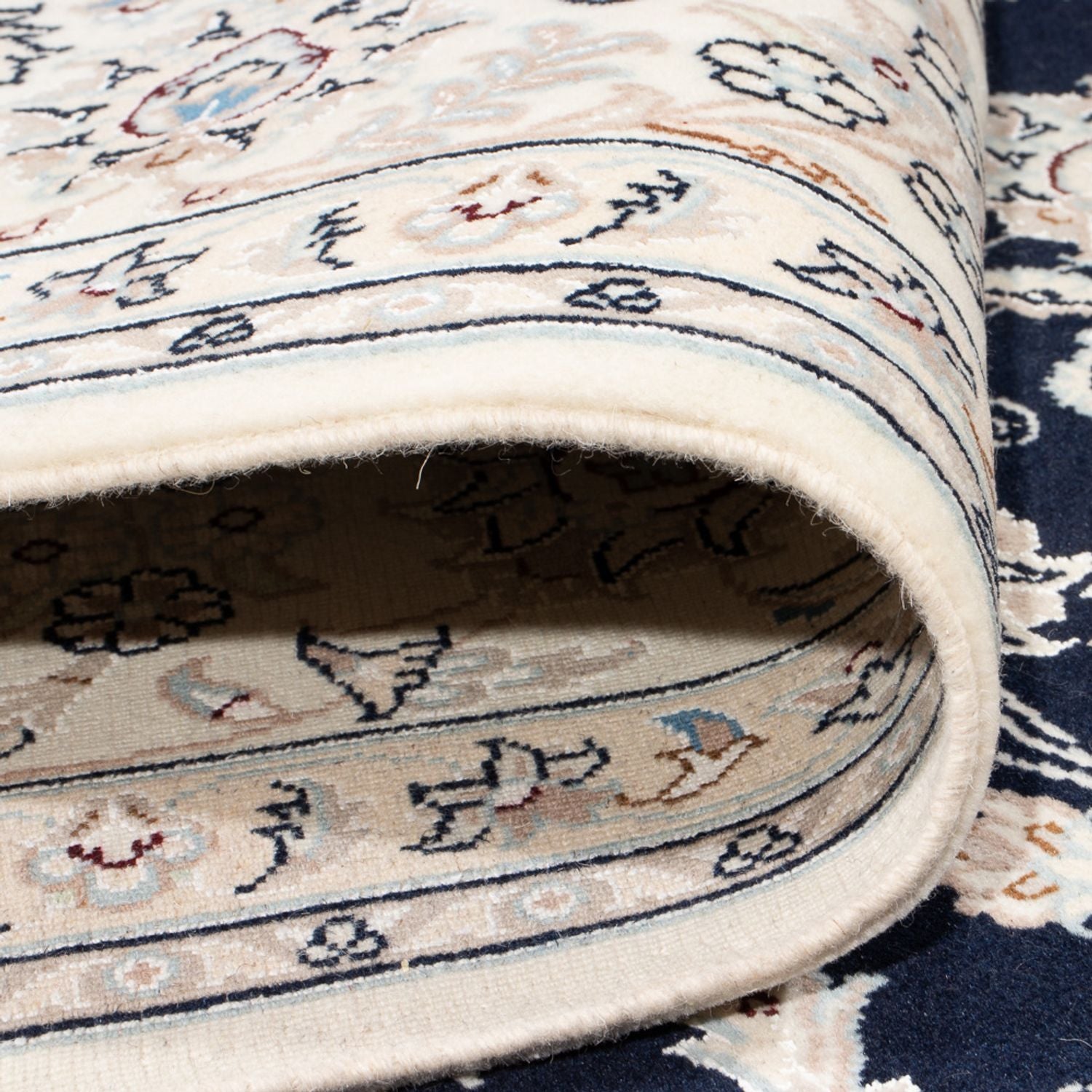 Alfombra Persa - Nain - Prima - 303 x 196 cm - azul oscuro