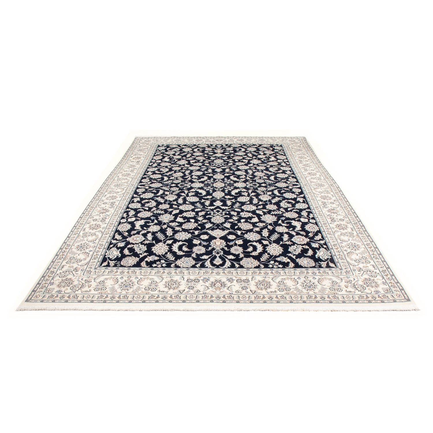 Alfombra Persa - Nain - Prima - 303 x 196 cm - azul oscuro