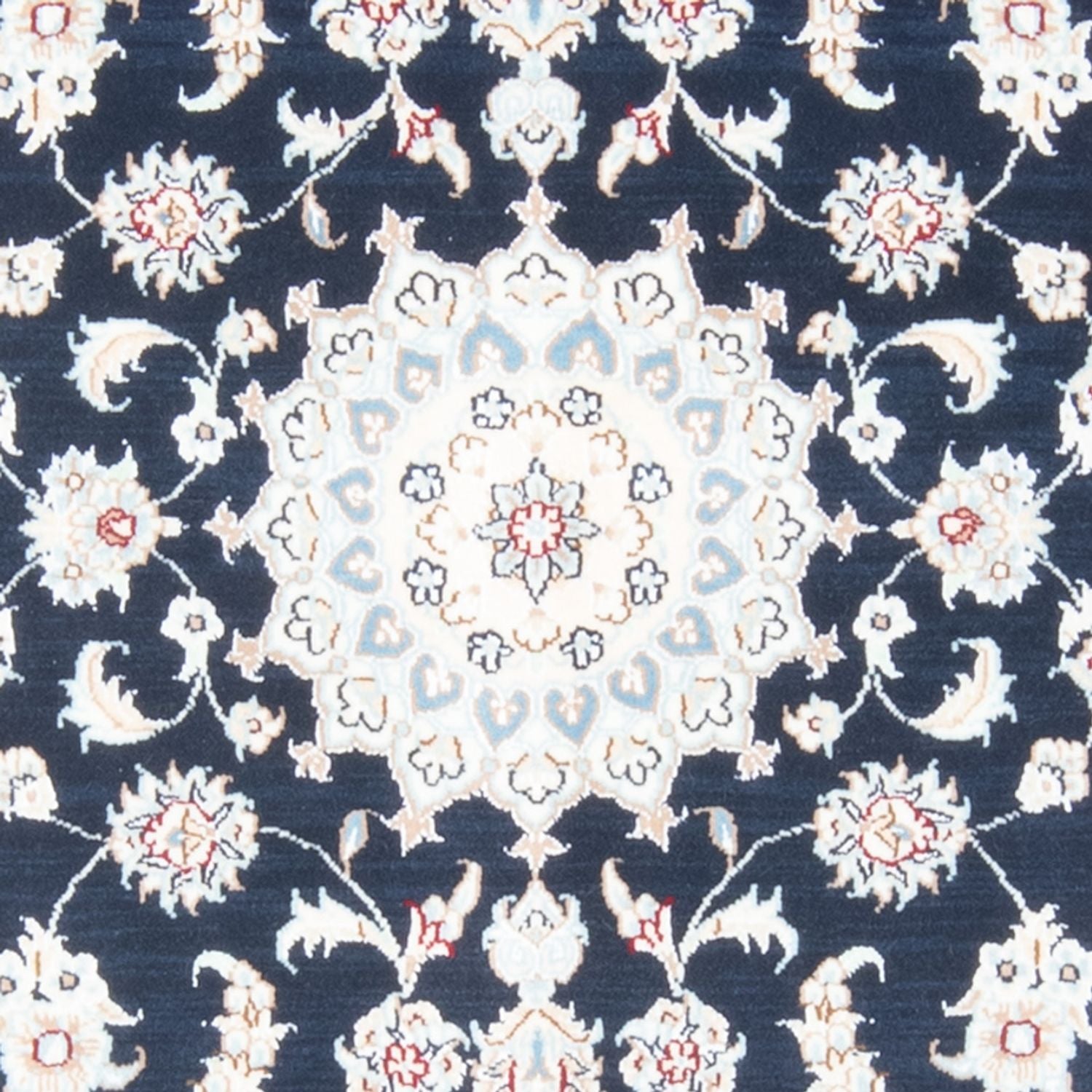 Alfombra de pasillo Alfombra Persa - Nain - Real - 196 x 79 cm - azul oscuro