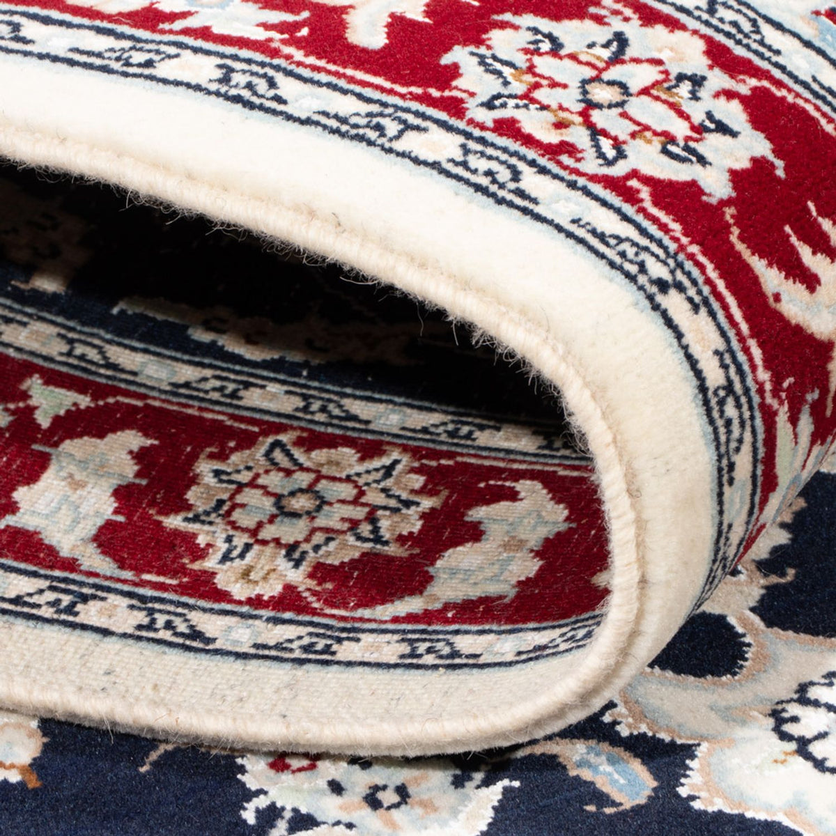 Alfombra de pasillo Alfombra Persa - Nain - Real - 196 x 79 cm - azul oscuro