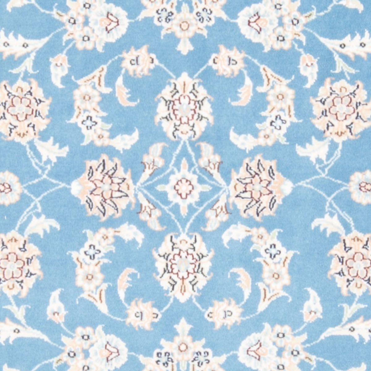 Alfombra de pasillo Alfombra Persa - Nain - Real - 209 x 84 cm - azul claro