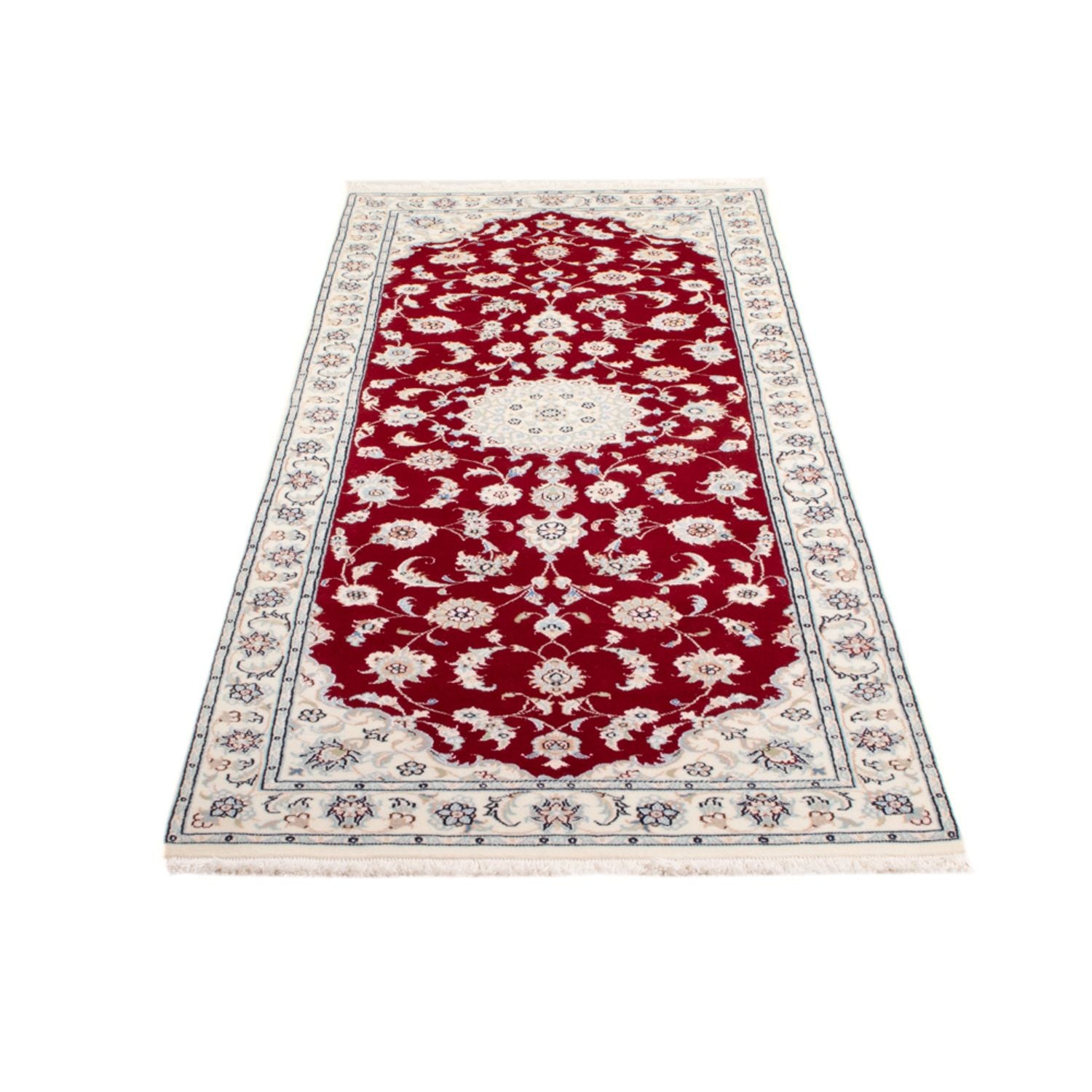 Alfombra de pasillo Alfombra Persa - Nain - Real - 204 x 81 cm - rojo