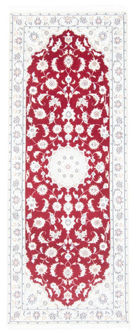 Alfombra de pasillo Alfombra Persa - Nain - Real - 199 x 80 cm - rojo