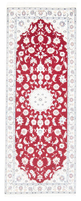 Alfombra de pasillo Alfombra Persa - Nain - Real - 206 x 80 cm - rojo