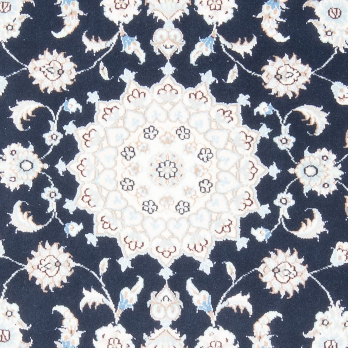 Alfombra de pasillo Alfombra Persa - Nain - Real - 200 x 81 cm - azul oscuro