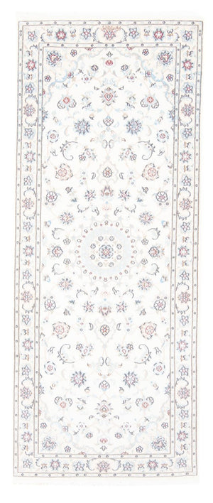Alfombra de pasillo Alfombra Persa - Nain - Real - 200 x 80 cm - crema