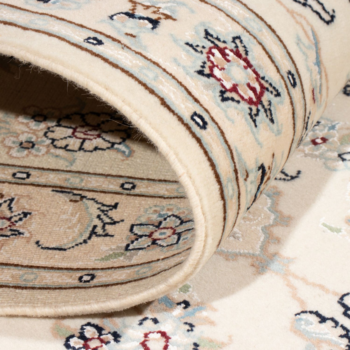 Alfombra de pasillo Alfombra Persa - Nain - Real - 200 x 80 cm - crema