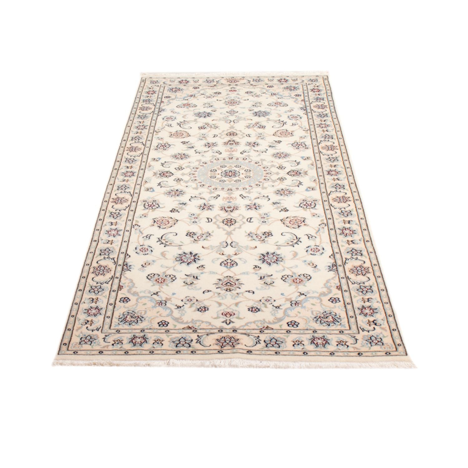 Alfombra de pasillo Alfombra Persa - Nain - Real - 200 x 80 cm - crema