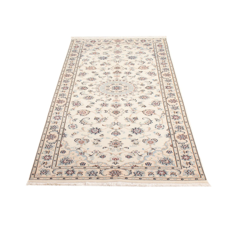 Alfombra de pasillo Alfombra Persa - Nain - Real - 200 x 80 cm - crema