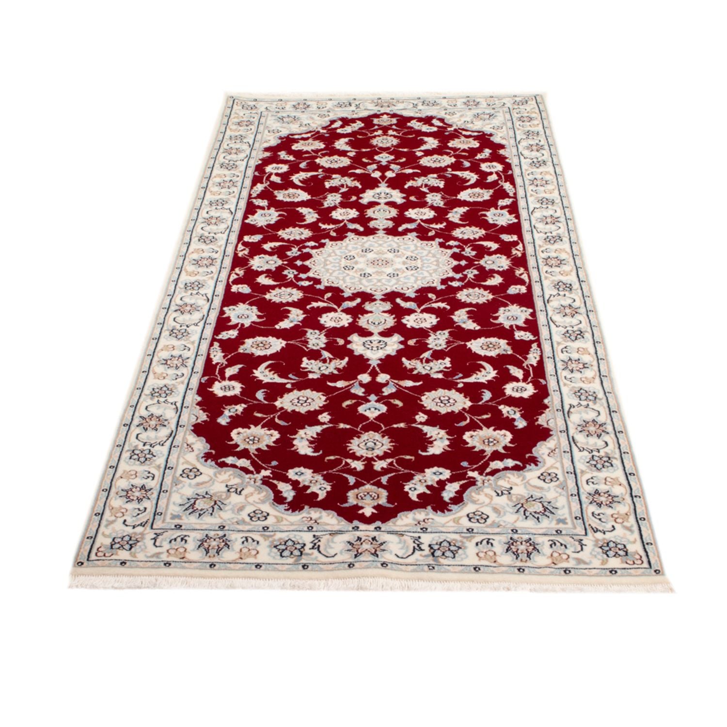 Alfombra de pasillo Alfombra Persa - Nain - Real - 200 x 80 cm - rojo