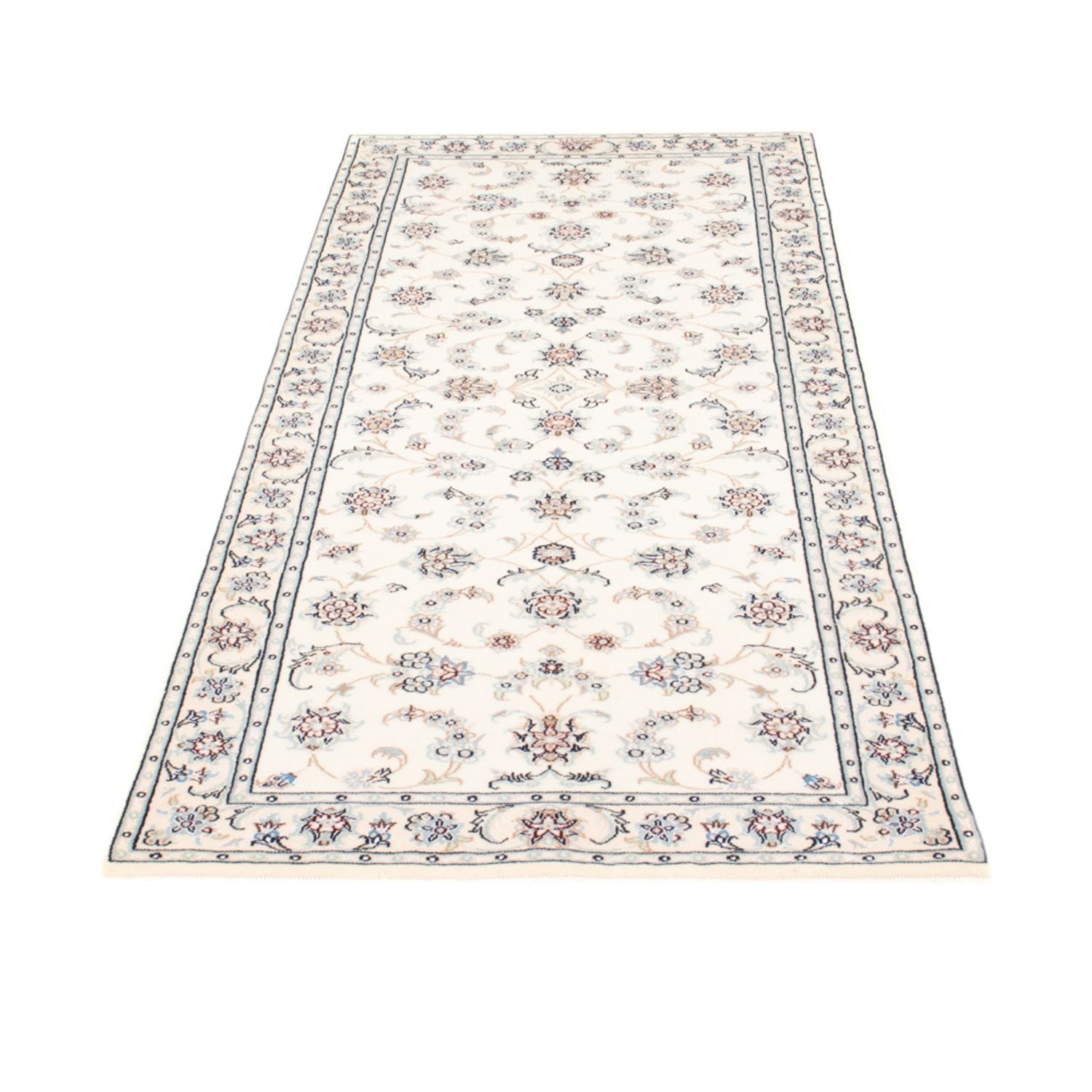 Alfombra de pasillo Alfombra Persa - Nain - Real - 200 x 80 cm - crema