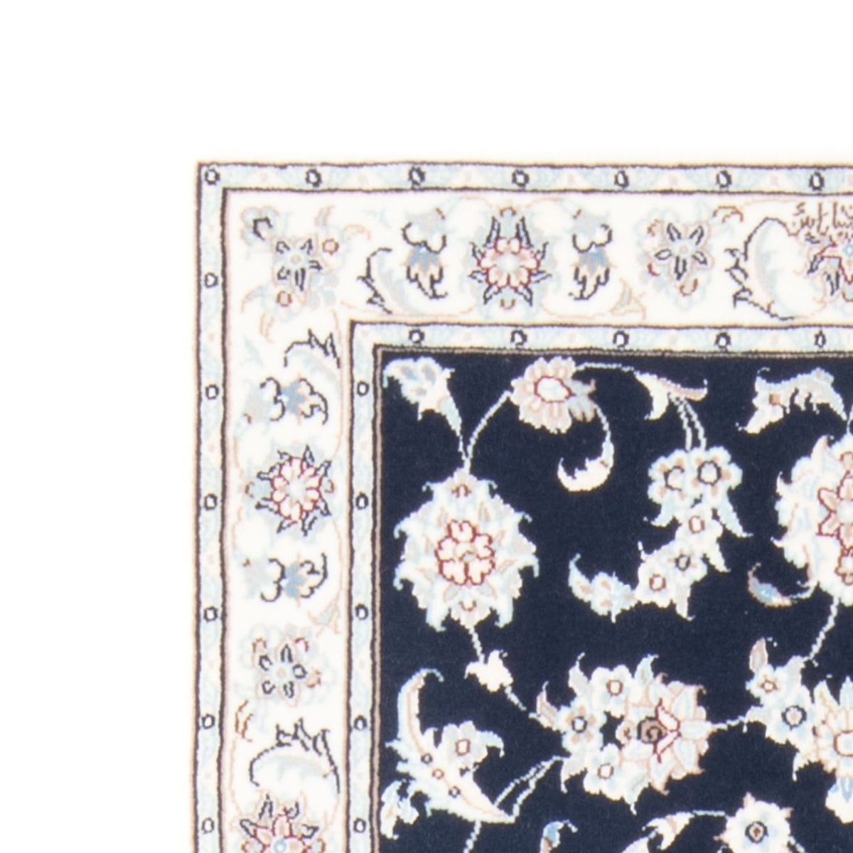 Alfombra de pasillo Alfombra Persa - Nain - Real - 198 x 78 cm - azul oscuro