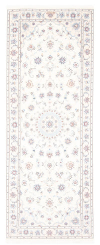 Alfombra de pasillo Alfombra Persa - Nain - Real - 197 x 81 cm - crema