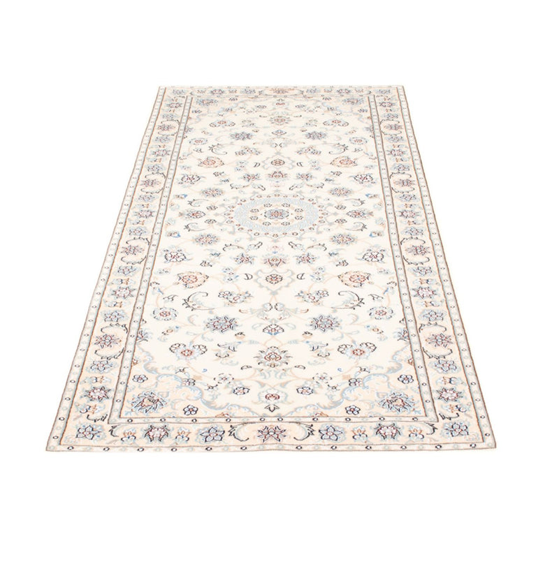 Alfombra de pasillo Alfombra Persa - Nain - Real - 197 x 81 cm - crema