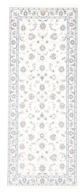 Alfombra de pasillo Alfombra Persa - Nain - Real - 203 x 80 cm - crema