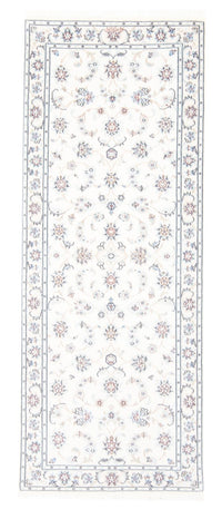 Alfombra de pasillo Alfombra Persa - Nain - Real - 203 x 80 cm - crema