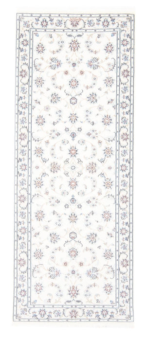 Alfombra de pasillo Alfombra Persa - Nain - Real - 203 x 80 cm - crema