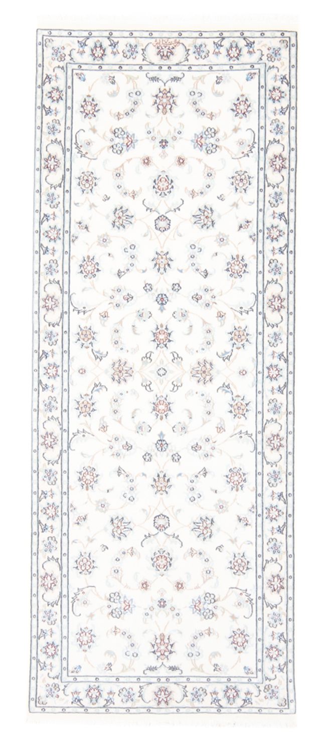 Alfombra de pasillo Alfombra Persa - Nain - Real - 203 x 80 cm - crema