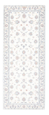 Alfombra de pasillo Alfombra Persa - Nain - Real - 196 x 81 cm - crema