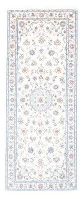 Alfombra de pasillo Alfombra Persa - Nain - Real - 206 x 79 cm - crema