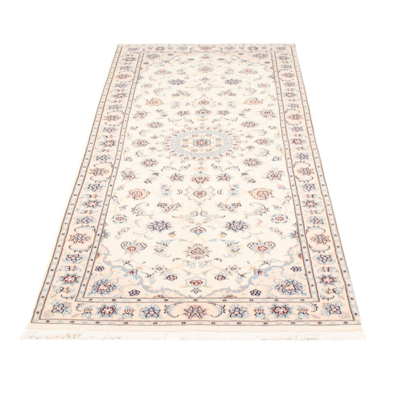 Alfombra de pasillo Alfombra Persa - Nain - Real - 206 x 79 cm - crema