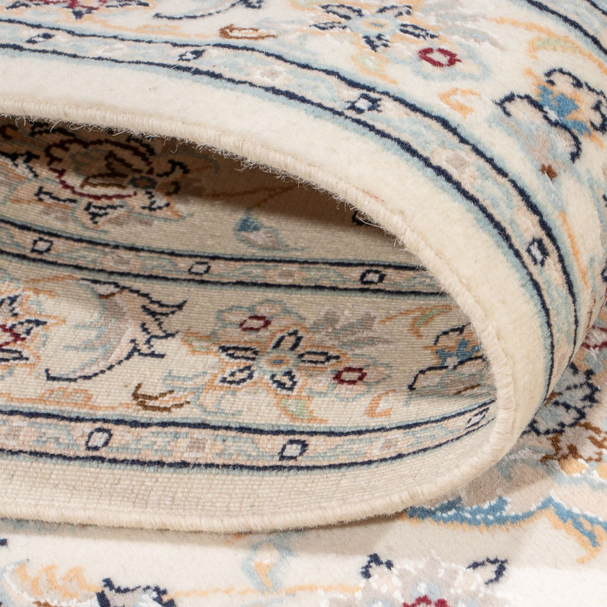 Alfombra de pasillo Alfombra Persa - Nain - Prima - 247 x 80 cm - crema