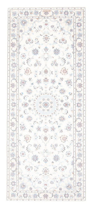Alfombra de pasillo Alfombra Persa - Nain - Real - 200 x 80 cm - crema