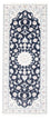 Alfombra de pasillo Alfombra Persa - Nain - Real - 198 x 81 cm - azul oscuro