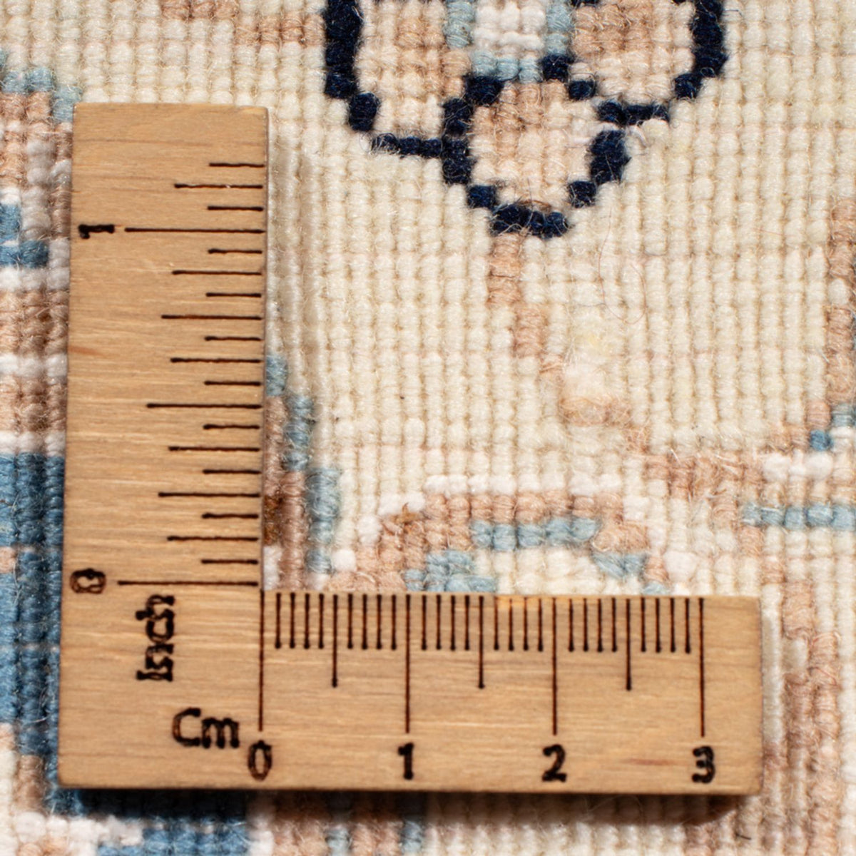 Alfombra de pasillo Alfombra Persa - Nain - Real - 204 x 82 cm - azul claro