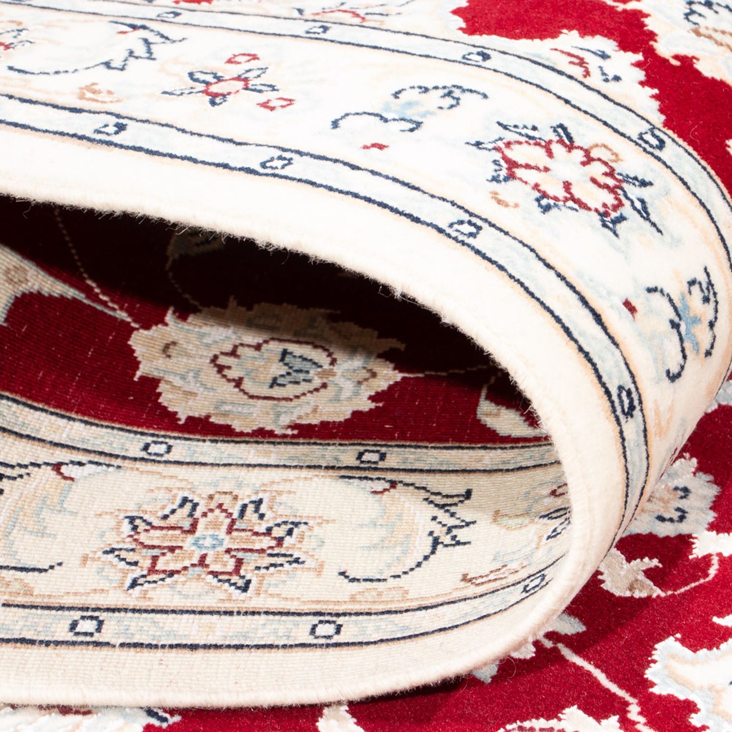 Alfombra de pasillo Alfombra Persa - Nain - Prima - 243 x 81 cm - rojo