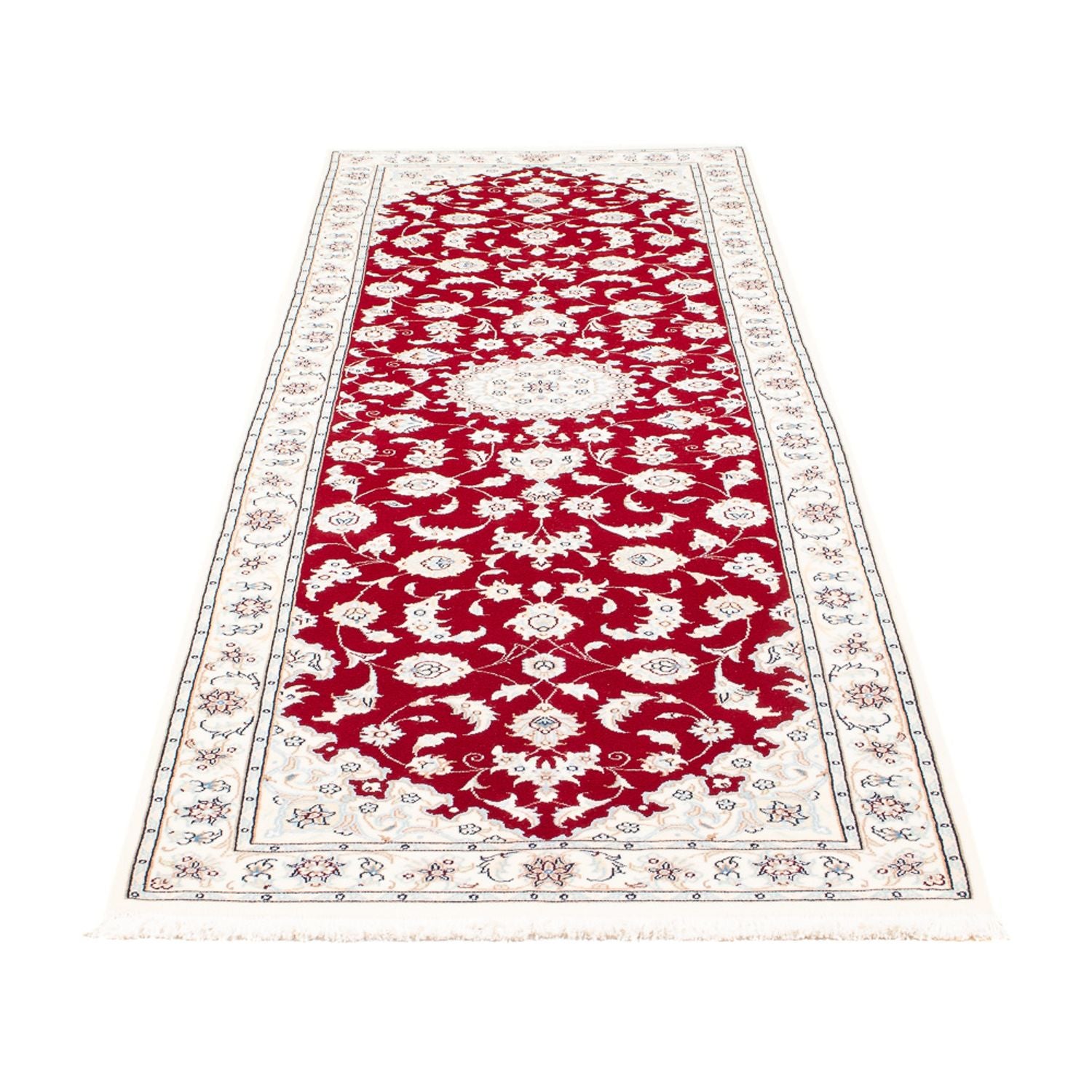 Alfombra de pasillo Alfombra Persa - Nain - Prima - 243 x 81 cm - rojo