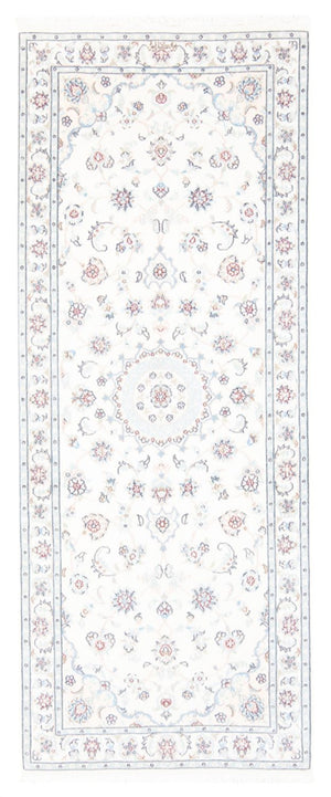 Alfombra de pasillo Alfombra Persa - Nain - Real - 199 x 81 cm - crema