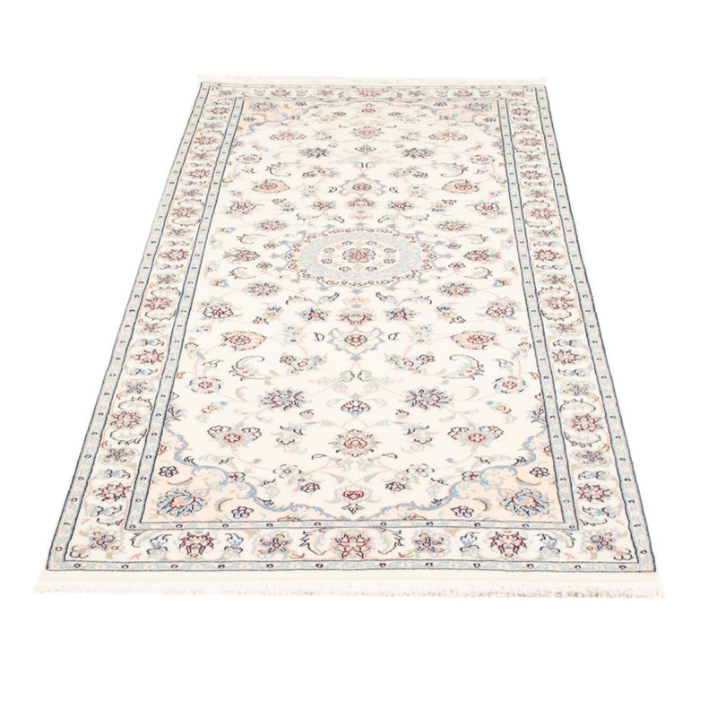 Alfombra de pasillo Alfombra Persa - Nain - Real - 199 x 81 cm - crema