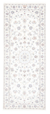 Alfombra de pasillo Alfombra Persa - Nain - Real - 198 x 80 cm - crema
